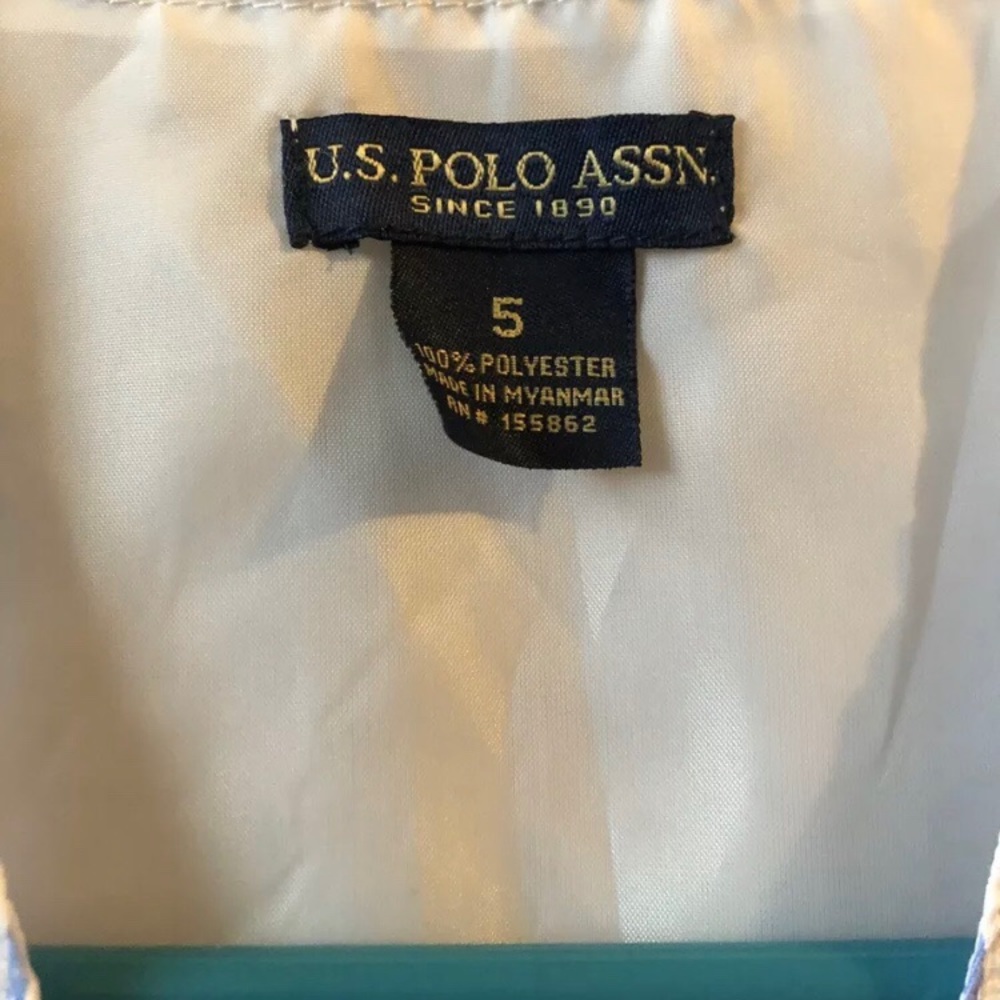 US Polo Assn Boys Dress Blue And White Striped Vest Size 5 - Picture 2 of 4